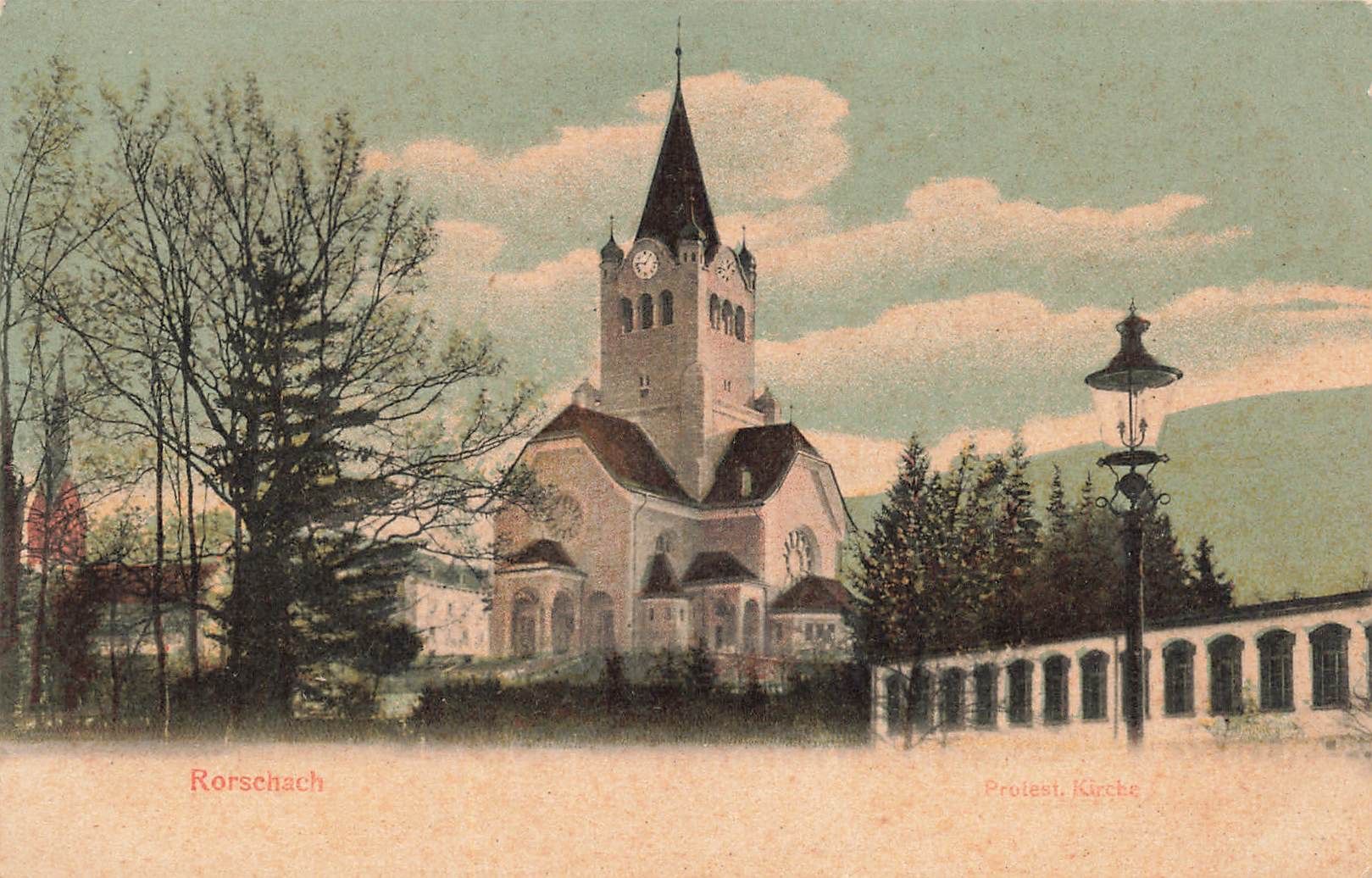 Cartoline postali: Rorschach (SG) Protestantische Kirche – Usato da Biasca venduto da Blenio71