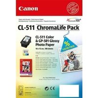 Canon CL-511 color Patrone + 100 Blatt Fotopapier, 10 x 15cm
