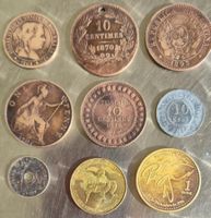 9 alte Münzen für Sammler