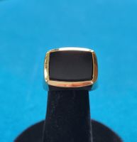 18 Karat 750 Massiv Ring Mit Onyx