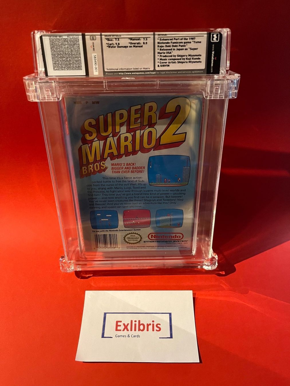 Nintendo Giochi: Super Mario Bros 2 NES WATA 8.0 CIB Complete in Box – Usato da meierskappel venduto da Exlibris 1