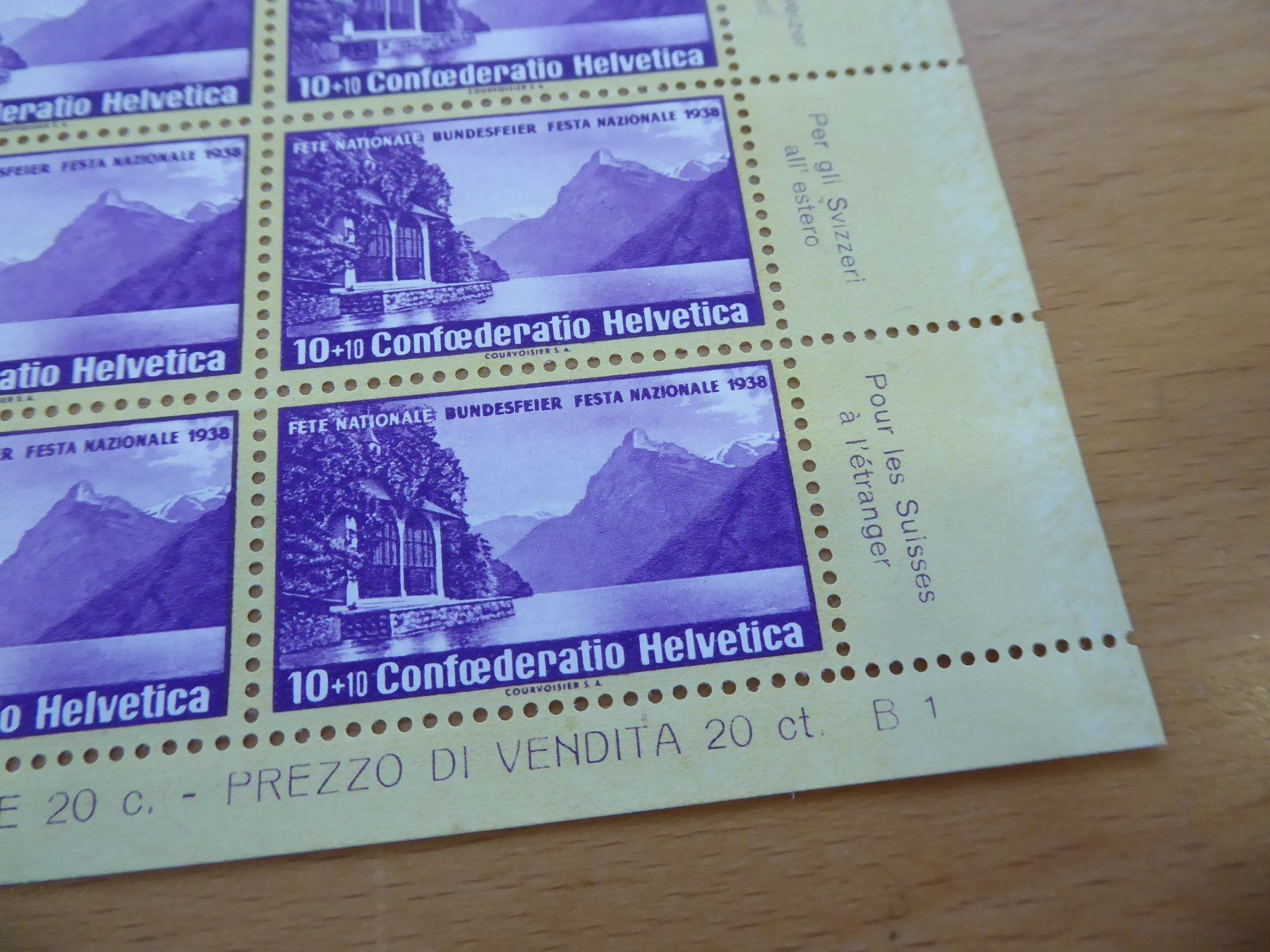 Alle Briefmarken: Bogen Pro Patria – Gebraucht aus Rothrist von swisstools 1