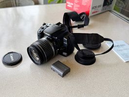 Digitalkamera Canon EOS 400D EF-S 18-55 mit Verpackung 2 Akk