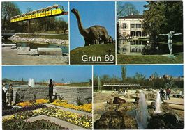 AK Grün 80 Basel Gartenbauausstellung, Stempel Grün 80