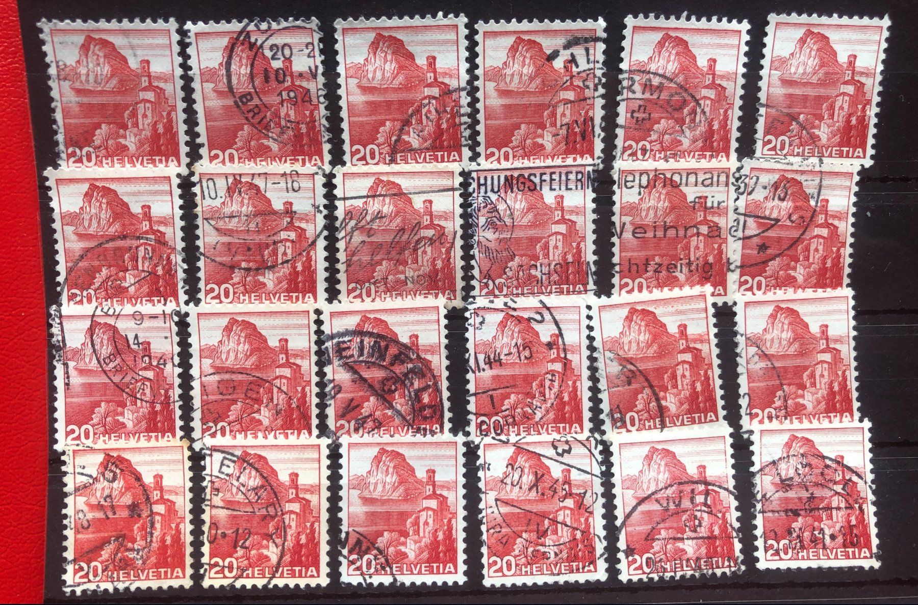 Tutti i francobolli: Nr.215 Steckkarte mit Stempel – Usato da Aarau venduto da Billa007