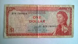 Billet banque Caraibe Orientale 1 Dollar 1965 SIGNA  rare BE