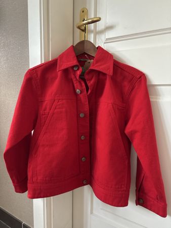 Veste jeans rouge 