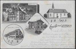 1903 AK Litho LUTERBACH vier Bilder selten top ab 1.-