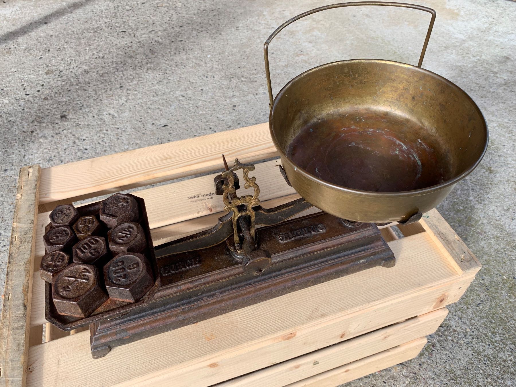 Bilance e pesi: antike Force Roberval Waage 5 Kg – Usato da Feldbach venduto da Olive1 1