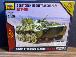 Zvezda BTR-80 Soviet Personnel Carrier Bausatz 1/100