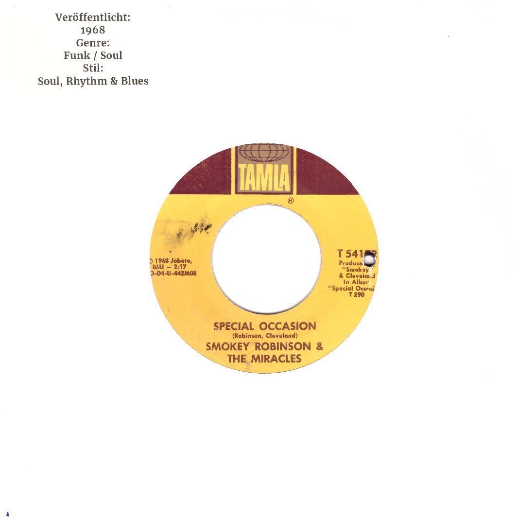 Dischi in vinile: SMOKEY ROBINSON & THE MIRACLES – Usato da Bassersdorf venduto da house-of-vinyl