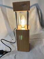 Holzlampe Deko Tischlampe LED 230V
