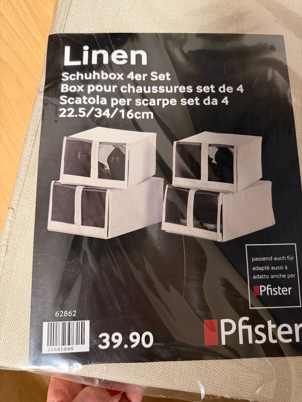 Altro per la casa: 24 Schuhboxen  NEU Leinenoptik – Nuovo e nell'imballaggio originale da Bremgarten AG venduto da Marcar28