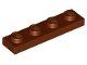 Lego Reddish Brown Plate 1 x 4 20 Stück