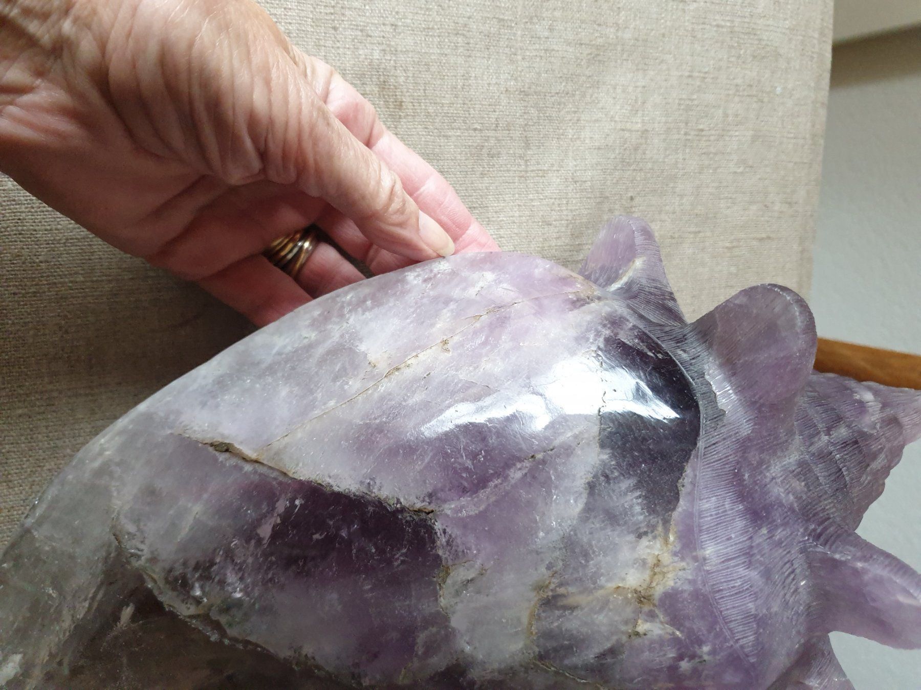 Minerali & Pietre curative: Amethyst XXL Muschel – Usato da Bottmingen venduto da sandy_2 2