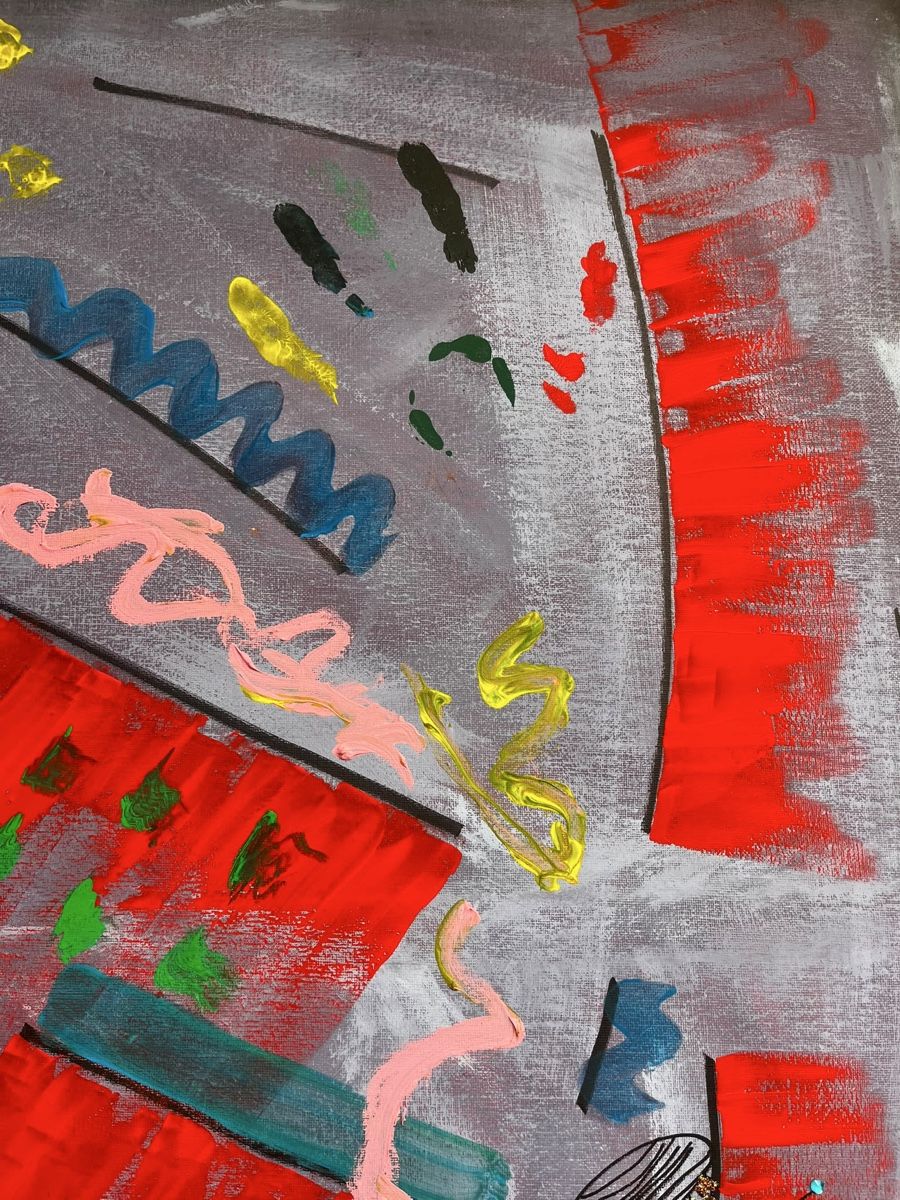 Poster & Bilder: Abstrakte Malerei Leinwand Acryl Mischtechnik 65x85 – Neu (gemäss Beschreibung) aus Zürich von JasminNebl 5