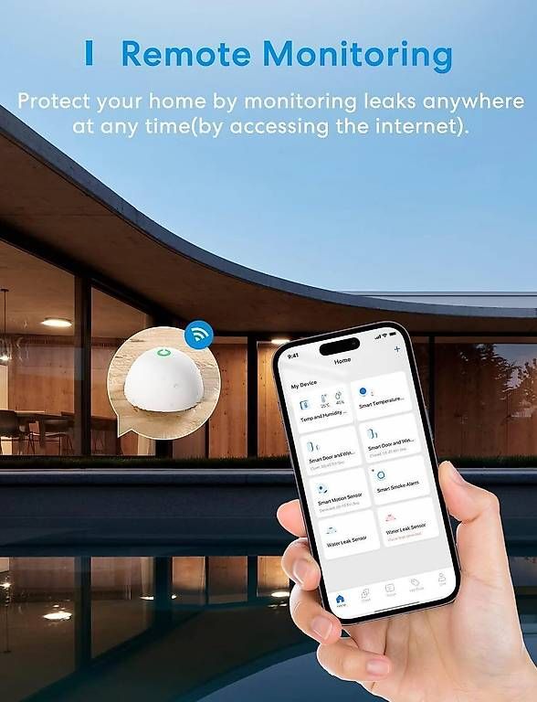 Sistemi d'allarme: Meross Smart Water Leak Sensor, MS400HHK-EU, 2 Stück – Usato da Seengen venduto da mbreitl 4