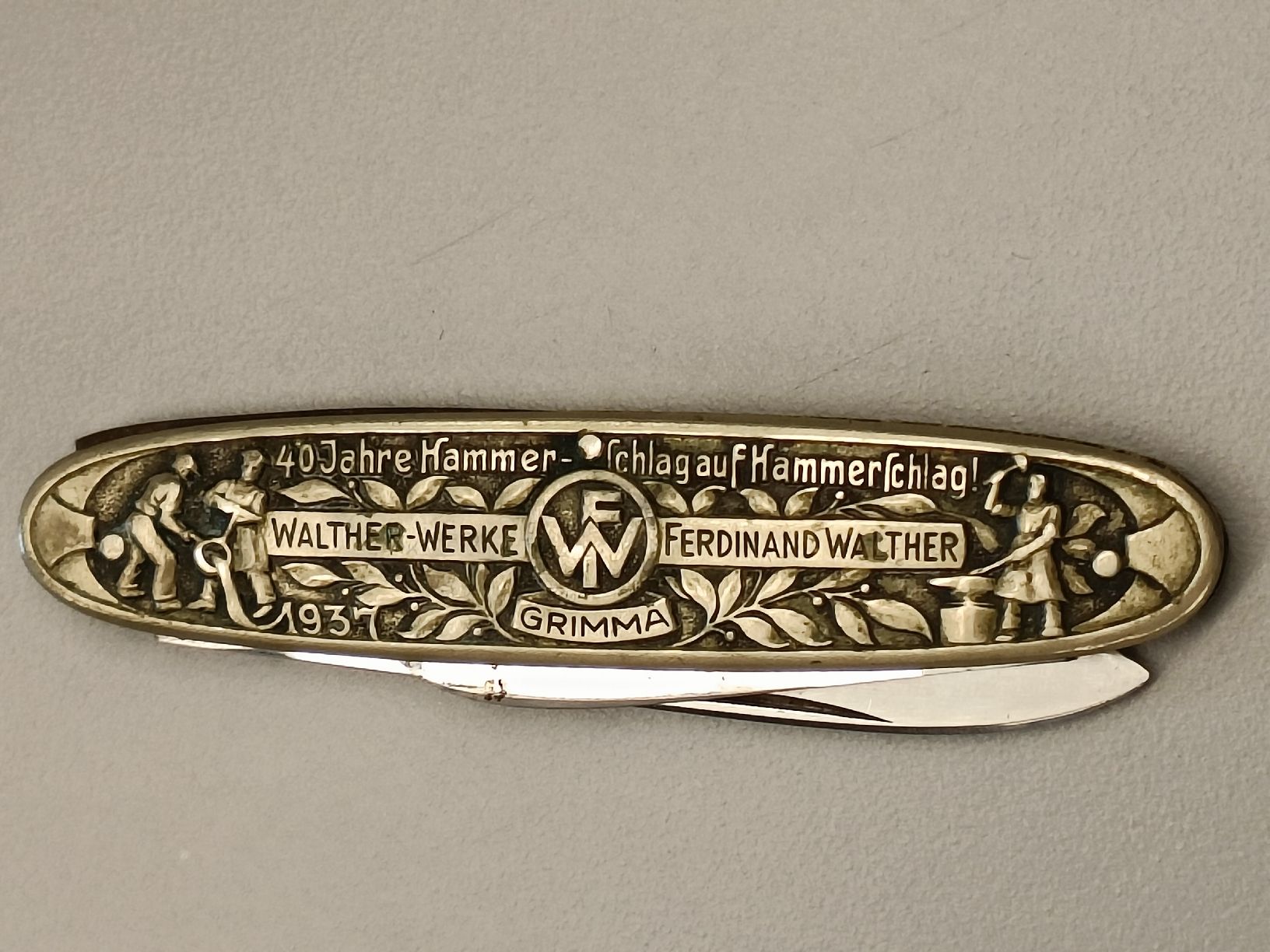 Solingen Coltelli tascabile: Sackmesser Solingen / Walther Werke Grimma 1897 - 1937 – Usato da Brugg AG venduto da Ente015 1