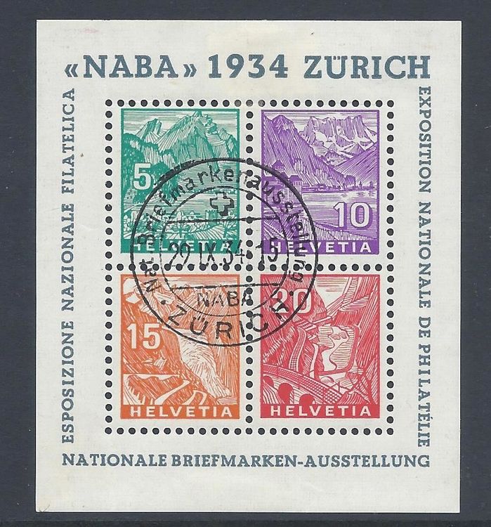 1934 : NABA Block W1 - ET - KP 1150.- (Gebraucht) in Gümligen für CHF ...