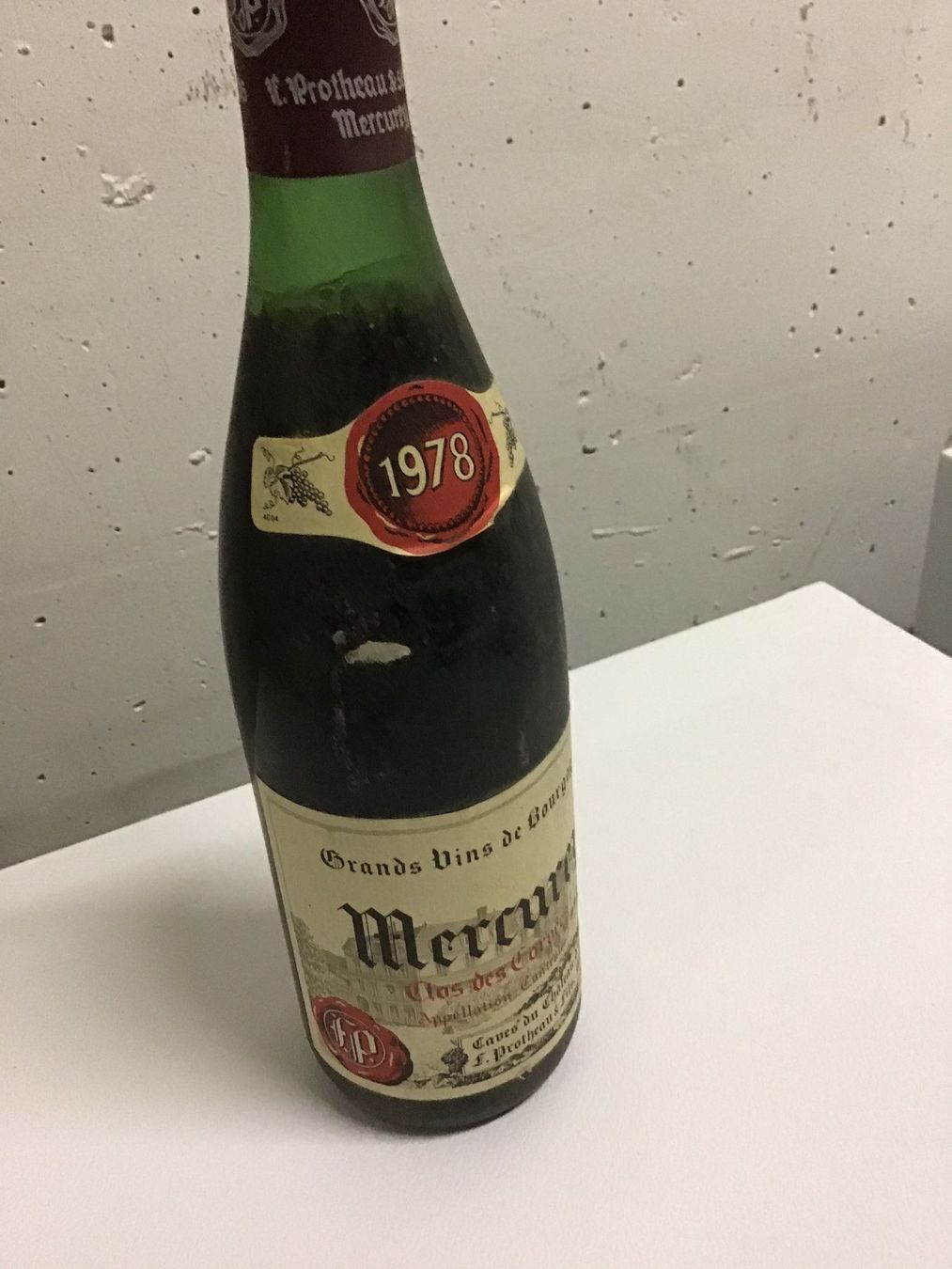 Vins: Burgunder Mercurey 1978 – Neuf (Voir description) à Glattbrugg par Rene1766 1