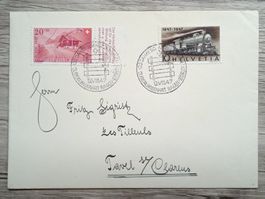 TR51 Enveloppe + Timbre Suisse 1947