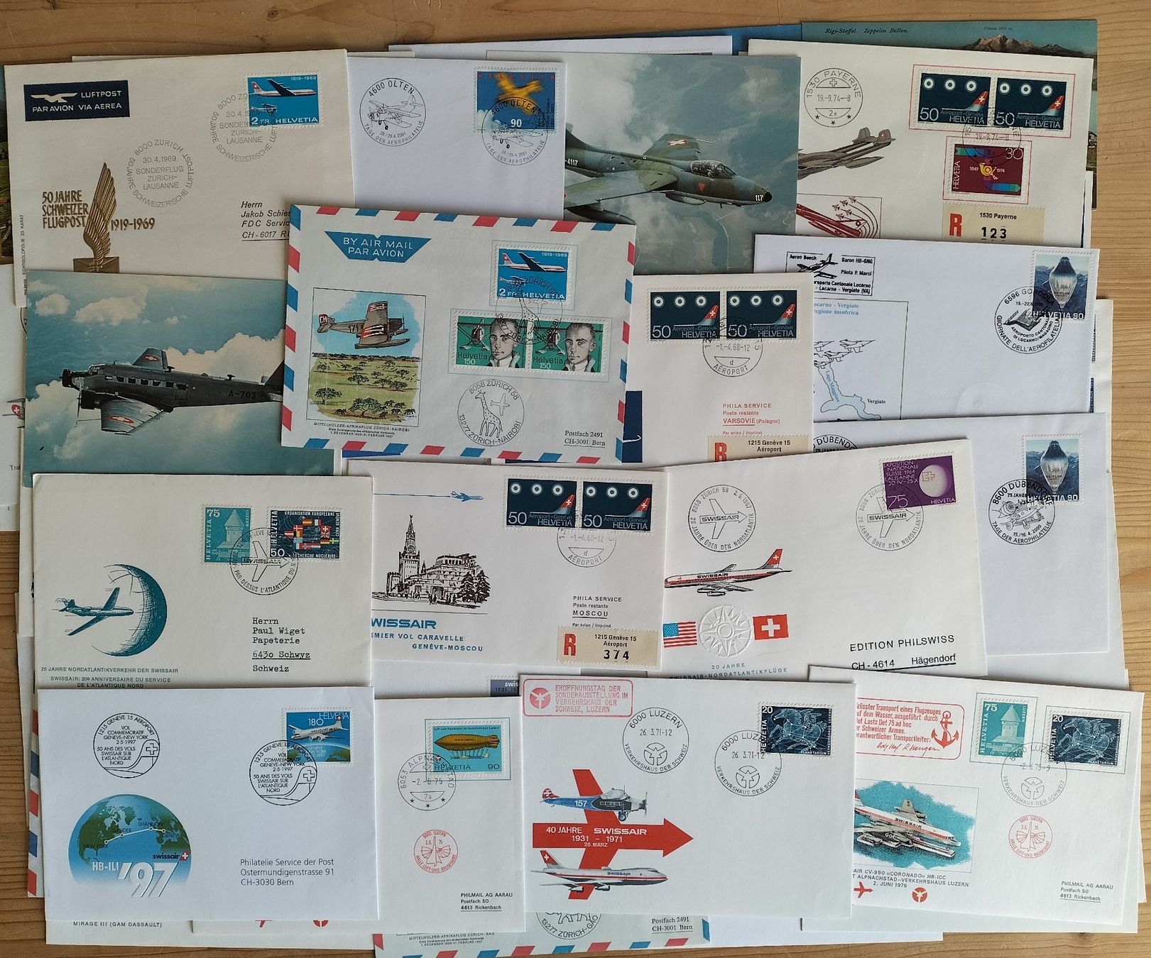 Alle Briefmarken: R1631  /  54 plis d'aviations divers – Gebraucht aus Ste-Croix von MONT-TAGNAC