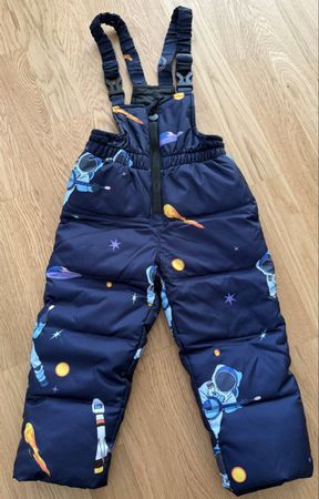 Pantalon de ski enfant, taille 110 - thème astronaute