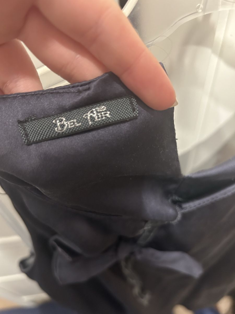 Vestiti: dunkelblau-graues Seidekleid – Usato da Rorbas venduto da KiseliKupus 2