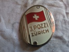 plaquette de cadre vélos farrader Pozzi Zurich collector 