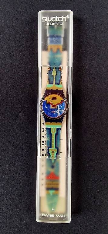 Orologi: Swatch Blue Flamingo GN114 – Usato da Bassersdorf venduto da Zwoebschi 2