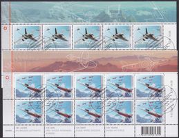 2014, Nr.1493+1494 Zierbögen (Luftwaffe) +Ausgabetag. 80.-+