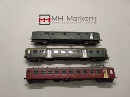 Liliput 3 Teiliges SBB CFF FFS Leichtstahlwagen Set DCH0 OVP