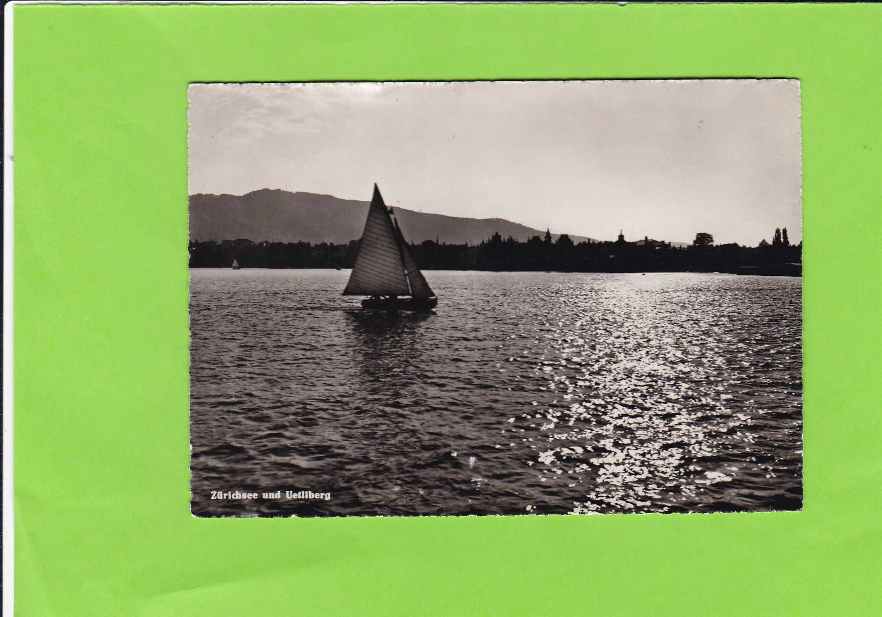 Cartoline postali: Zürichsee-Segleboot-Uetliberg – Usato da St. Peterzell venduto da neckertal