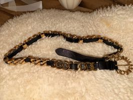 Moschino Kettengürtel Schwarz/Gold – Statement Chain Bella m