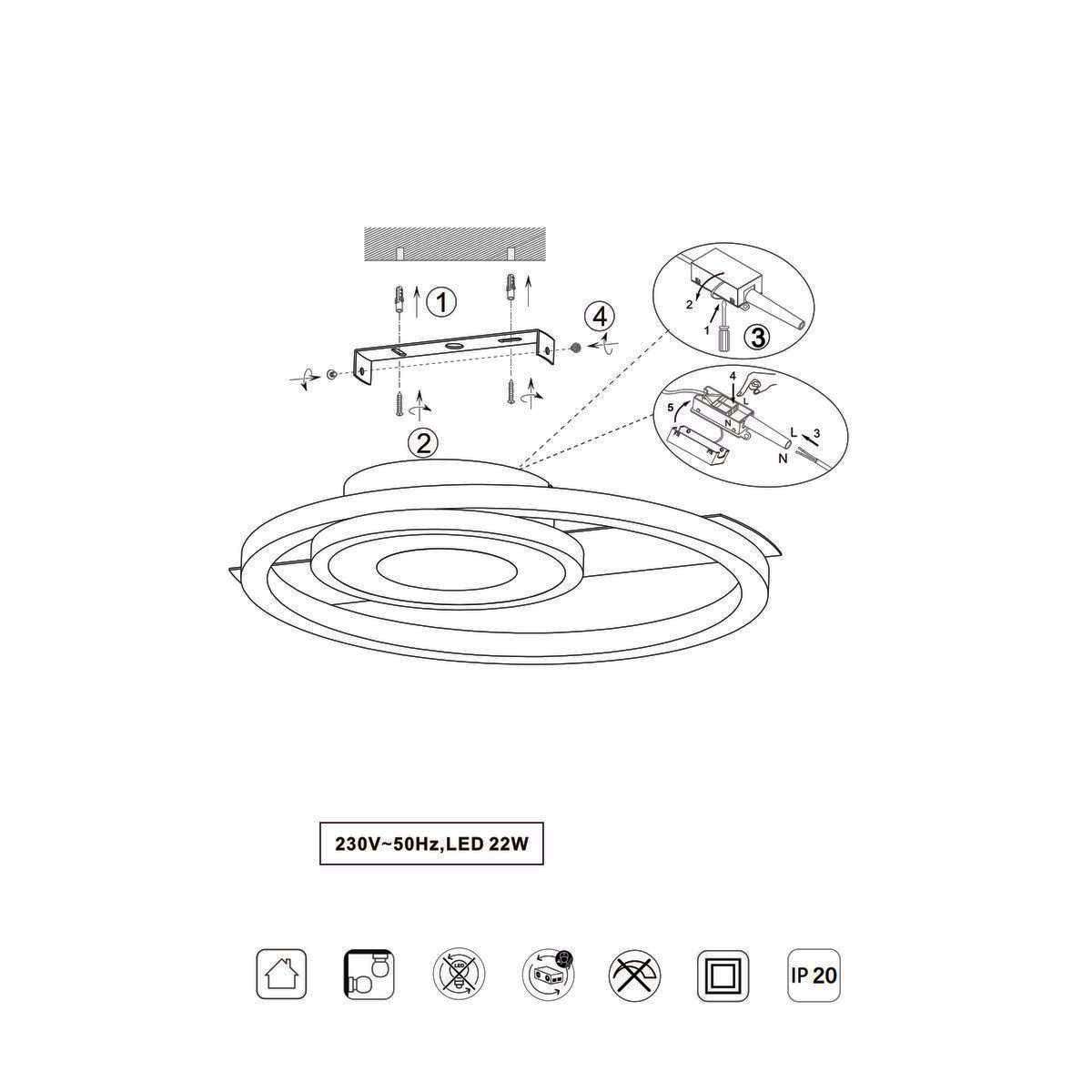 Lampadari & plafoniere: LED Deckenleuchte, 32 cm x 31 cm – Nuovo (secondo la descrizione) da Kreuzlingen venduto da Smart-Light 6
