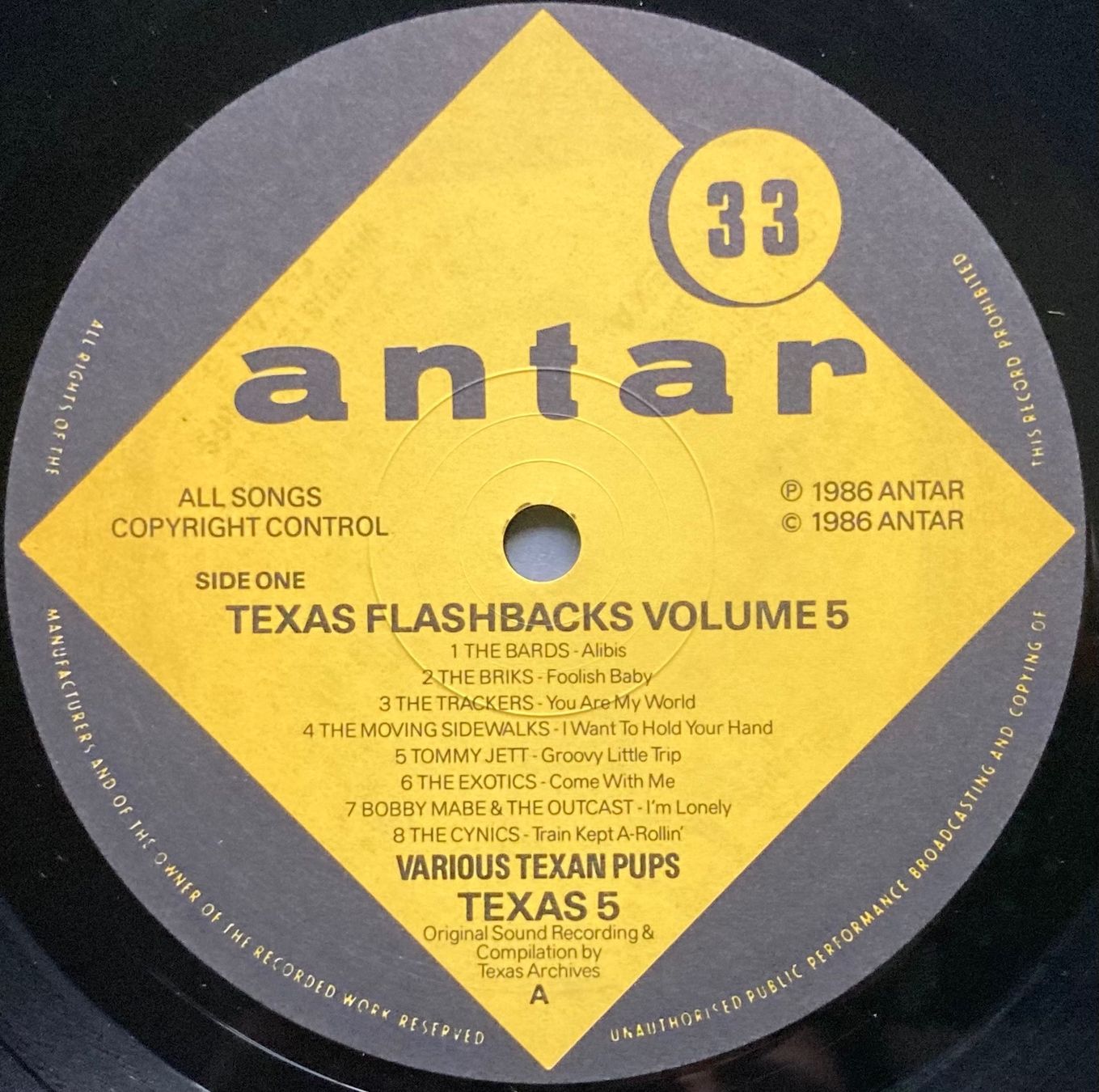 Vinyles: DIVERS ARTISTES - TEXAS FLASHBACKS VOLUME 5 – D'occasion à Poliez-Pittet par Newtown-Records 3