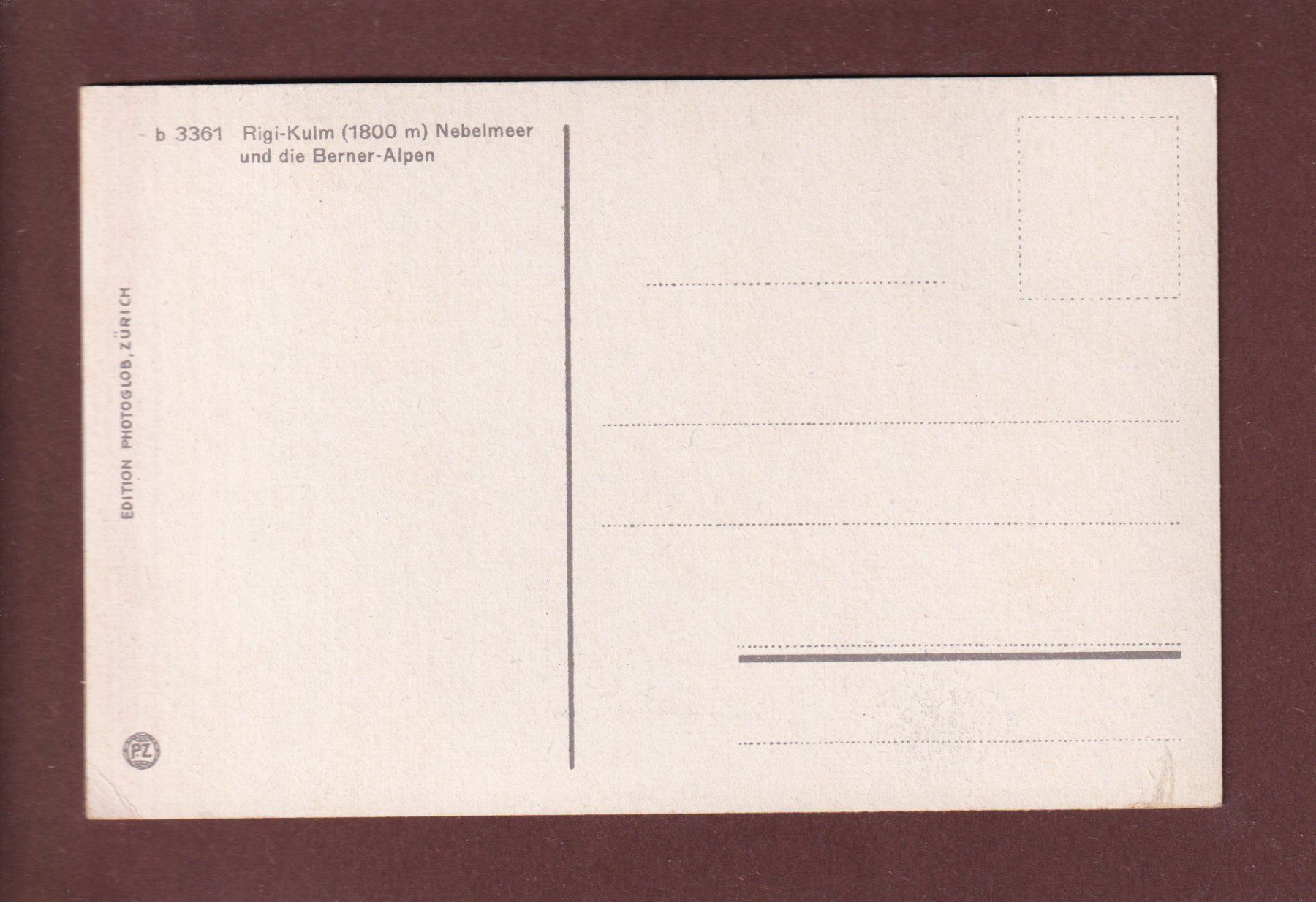 Cartoline postali: RIGI-KULM - Nebelmeer – Usato da Pully venduto da nicecards 1