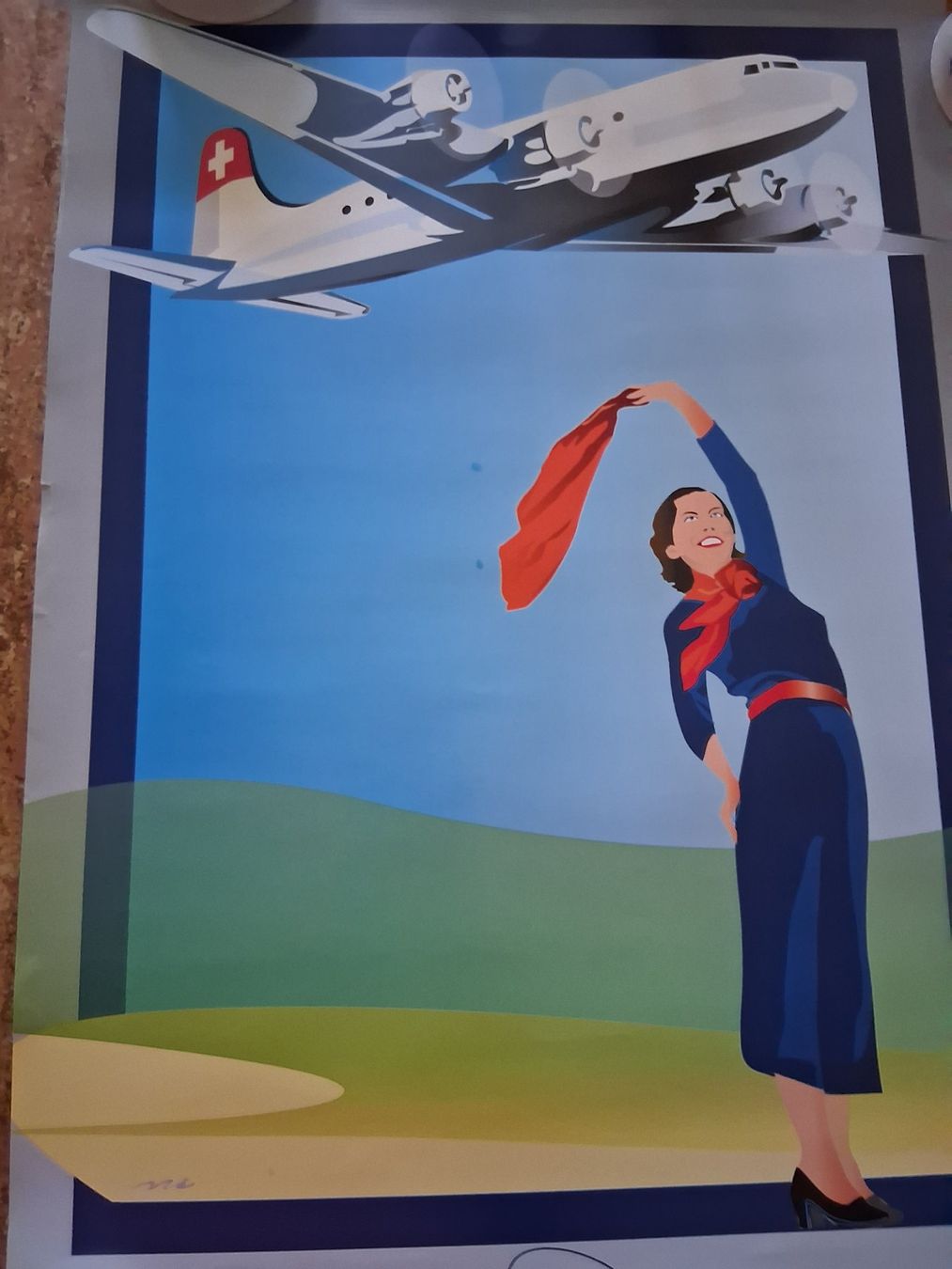 Foto & Immagini: Originale SWISSAIR Aviation Poster – Usato da Luzern venduto da gil_9jtr