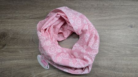 NEU Schlauchschal - Rosa - Loop Schal mit Blumenmuster
