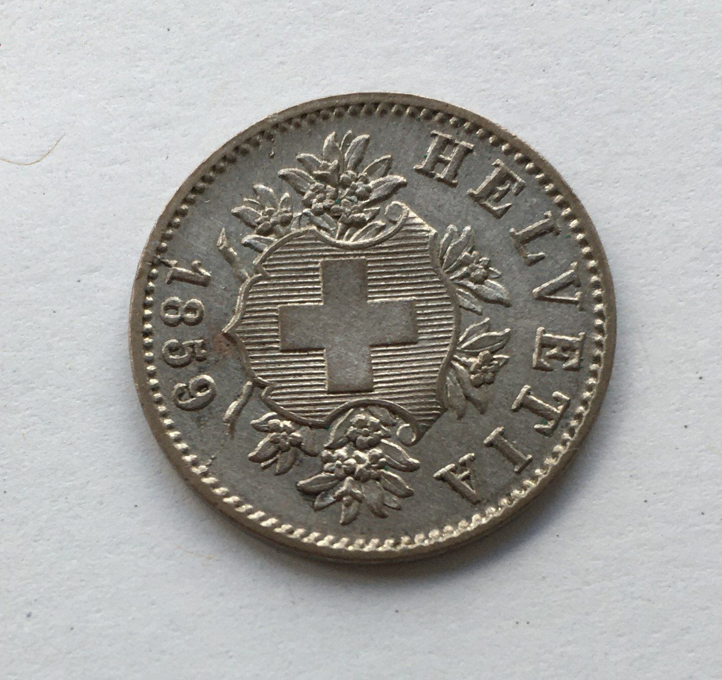 Tutti le monete: 1859 20 Rappen unz KW CHF 150.- – Nuovo (secondo la descrizione) da Kirchberg SG venduto da Zenhad69 1