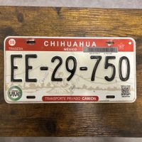 🇲🇽 Mexiko Autoschild, Chihuahua EE-29-750 - ORIGINAL