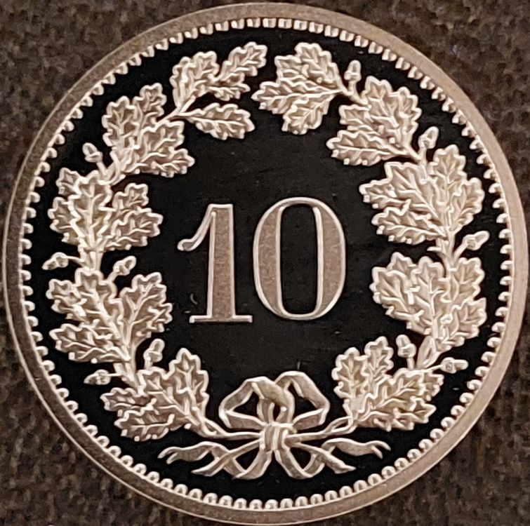 10 Rappen Schweiz 1983 pp / aus Münzsatz/in einer Münzkapsel (Neu ...