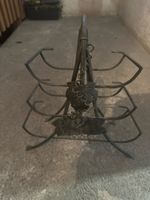 Flaschenständer Metall Weinhalter mit Ranken Deko leicht ros
