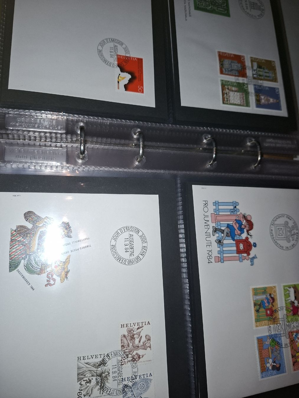 Alle Briefmarken: Album mit Ca. 80FDC – Gebraucht aus Balgach von SIMEON27 6