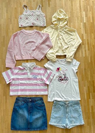 Lot habits été 7 pièces, fille 11-12 ans