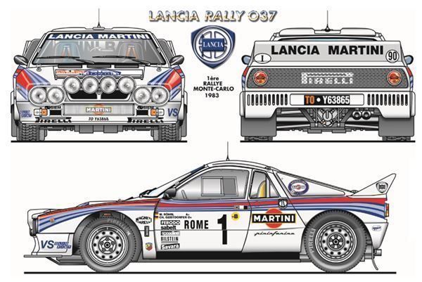 Lancia Insegne: Blechschild-LANCIA RALLYE 037 – Nuovo e nell'imballaggio originale da Rupperswil venduto da big-one-sale