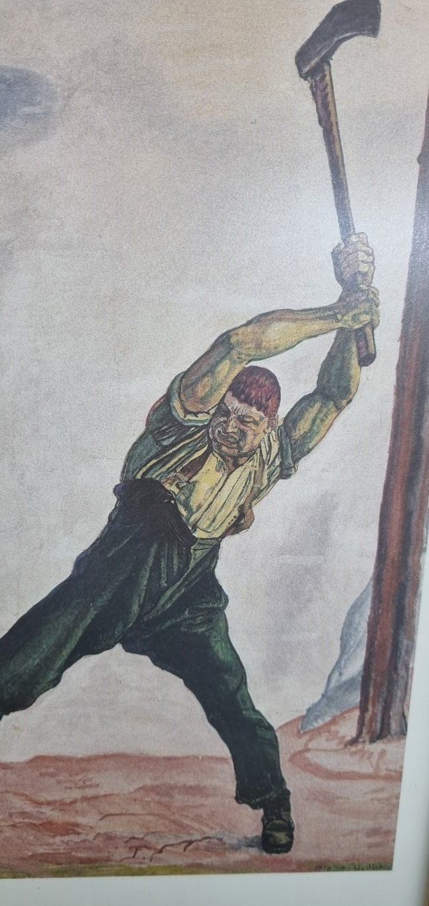 Posters & Illustrations: Ferdinand Holder Bild Der Holzfäller Kunstmappe 1910 – D'occasion à Flums par Flumsantik 1