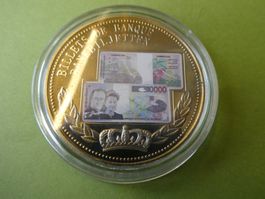 versilberte Medaille 40 mm PP,  Belgische Frank