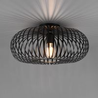 Deckenleuchte, Schwarz, Metall, 40 cm Ø