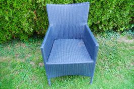 Garten Stuhl, schwarz, Geflecht
